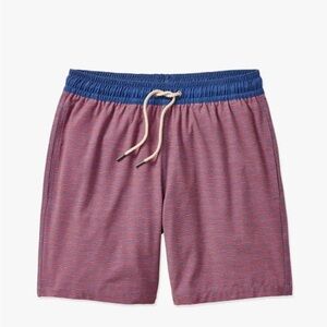 Fair Harbor men’s Bayberry 7 Inch Red Waves Swim trunks size large